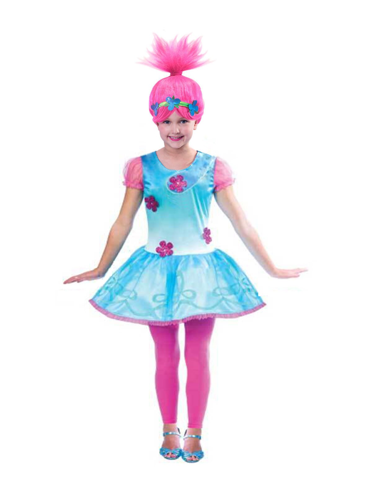 Baby Girls Dress Trolls Poppy Cosplay Costumes for Halloween