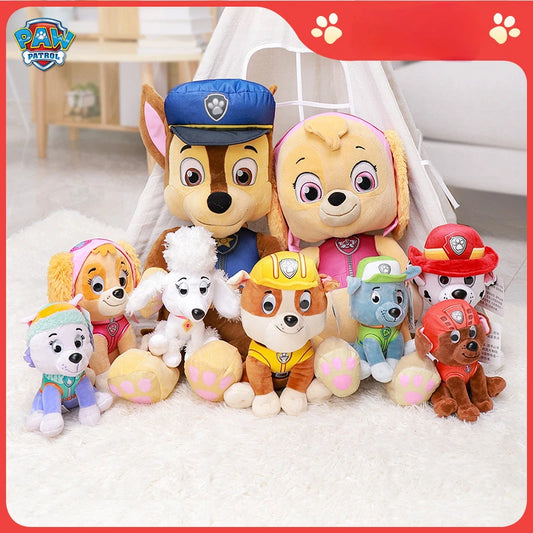 2024 New Kawaii Paw Patrol Toy Set Paw Patrol Cute Plush Doll Dog Doll Set Children's Toy Birthday Gift New Year Gift