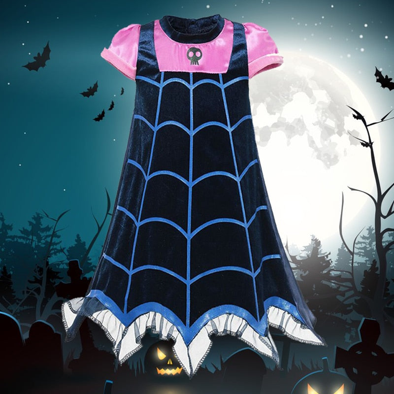 Disney Halloween Vampirina Costume For Girls, Kids Cosplay Disguise Vampire Clothes, Princess Dress Up For Carnival Party