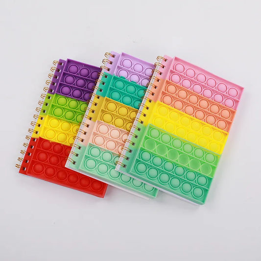 A5 Book Notepad Antistress Fidget Toys Student Office Supplies Push Bubble Pop Notebook Relieve Autism for Kids Adult Gifts