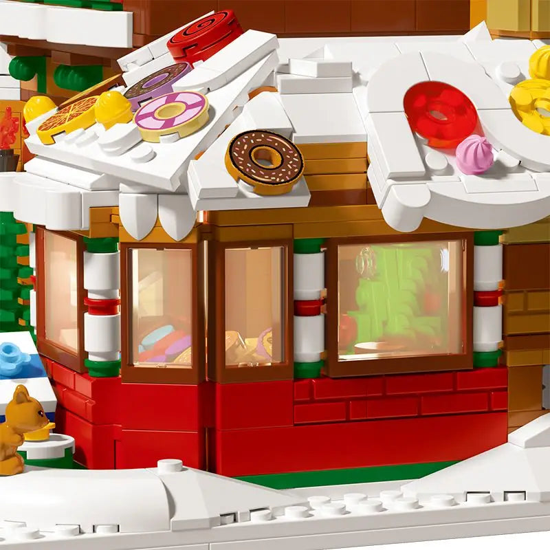 1481PCS Gingerbread House Building Blocks Creative City Christmas Street View Construction Model Bricks Children’s Xmas Gifts