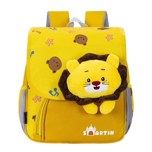 Little Lion Children's Schoolbag Bag Cartoon Cute Backpack Kindergarten Boys and Girls Lightweight Ridge Protection Knapsack