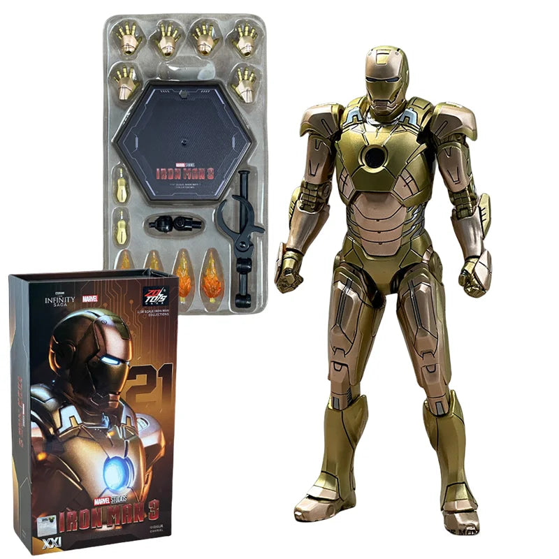 ZD Toys Iron Man Series Blacklash Figures 1/10 MK33 MK39 MK17 MK21Action Figurines Movie Statue Model Adult Collect Gift