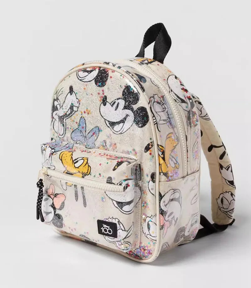 Disney Girls Backpack Mickey Mouse Print Girls Travel Storage Fashion Cartoon Cute Girl Baby Mini Backpack