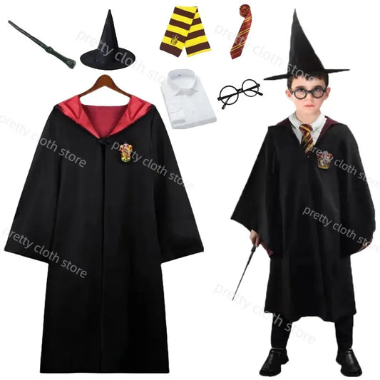 Harries Cosplay Costume Anime Magic Academy Clothing Role Playing Magic Cape For Adult Children Halloween Outfits Christmas Gift