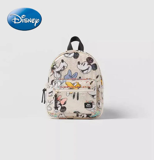 Disney Girls Backpack Mickey Mouse Print Girls Travel Storage Fashion Cartoon Cute Girl Baby Mini Backpack