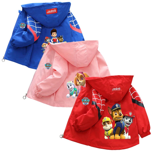 Autumn Children's Cartoon PAW Patrol Jacket Boys and Girls Baby Outing Clothes Jacket Children Hooded Jacket 1-10Years Old