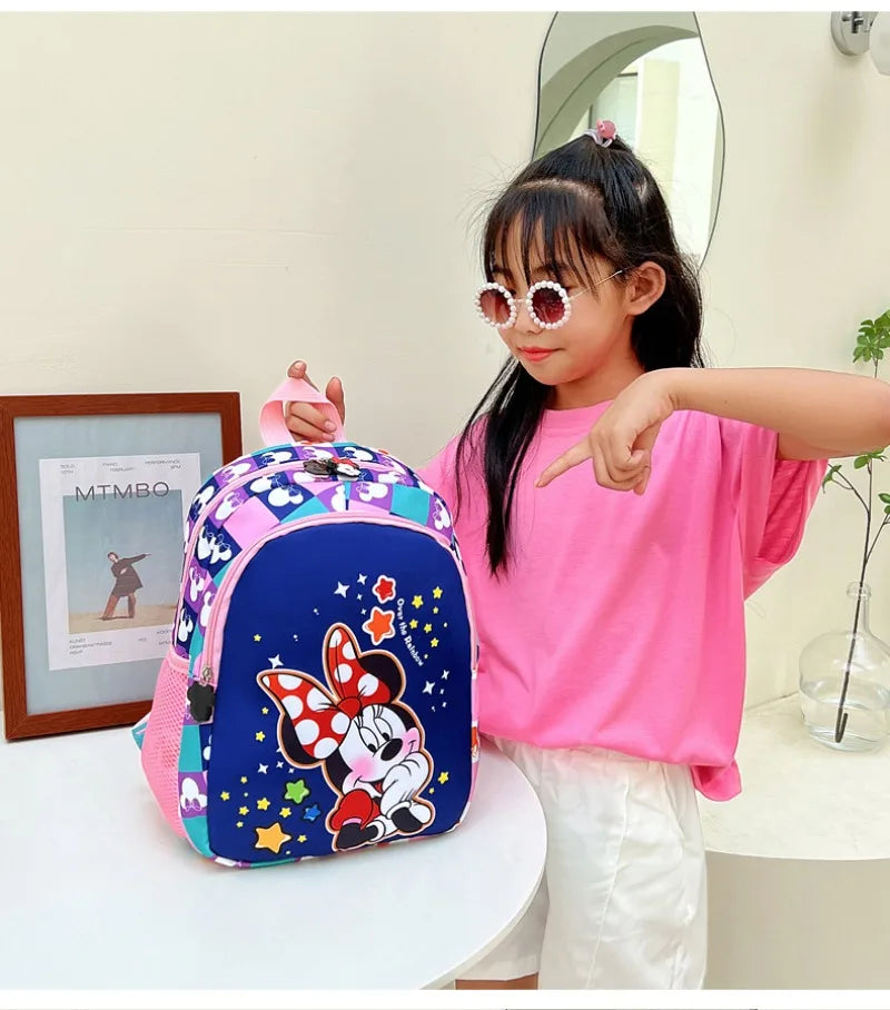 Disney's New Mickey and Minnie Children's Backpack Multifunctional Cartoon Kindergarten School Bag