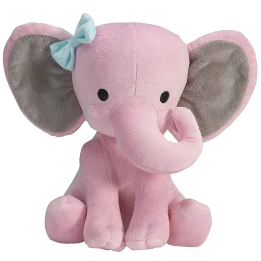 25cm Gray Elephant Stuffed Plush Toys Kawaii Animals Soft Sleeping Stuffed Pillow Doll Plushie for Baby Room Decorative Gifts