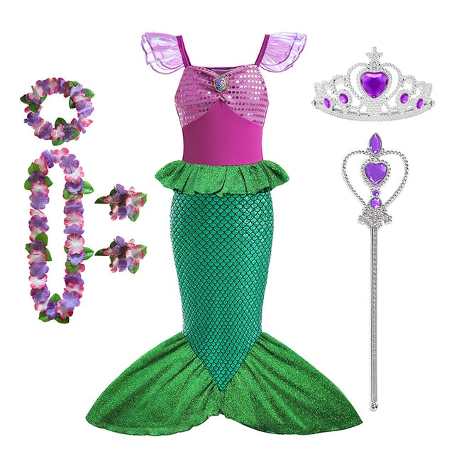 Disney Little Mermaid Princess Ariel Cosplay Costume