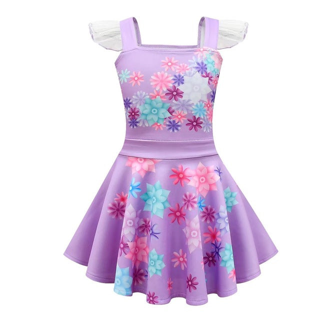 Encanto Princess Dress For Girls Cosplay Fancy Costumes Children Party