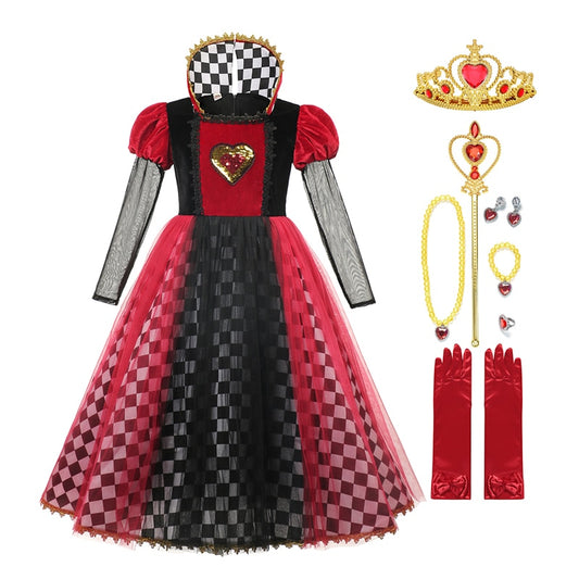 Red Queen of Hearts Halloween Party Cosplay Costume