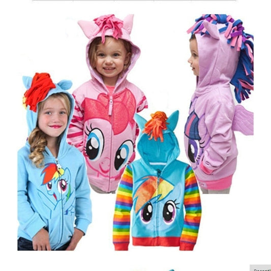 Unicorn Pony Kids Girl Outerwear Hoodie