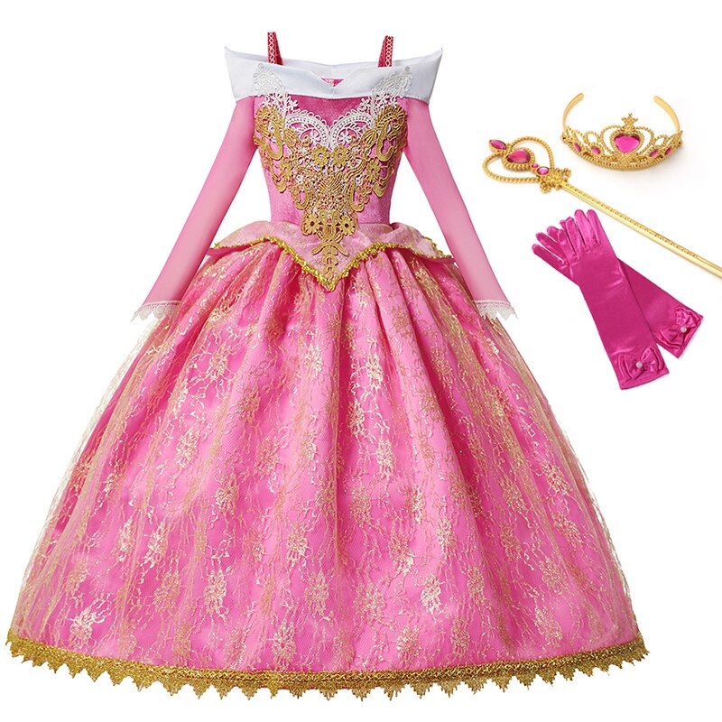 Sleeping Beauty Princess Aurora Party Dress for Girls