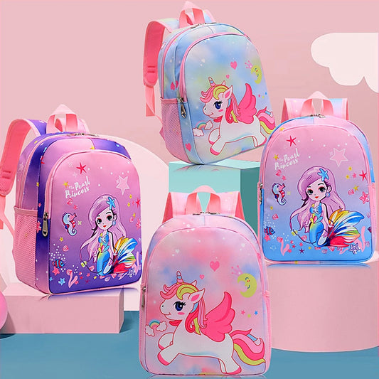Unicorn Mermaid Lightweight Backpacks for school/preschool