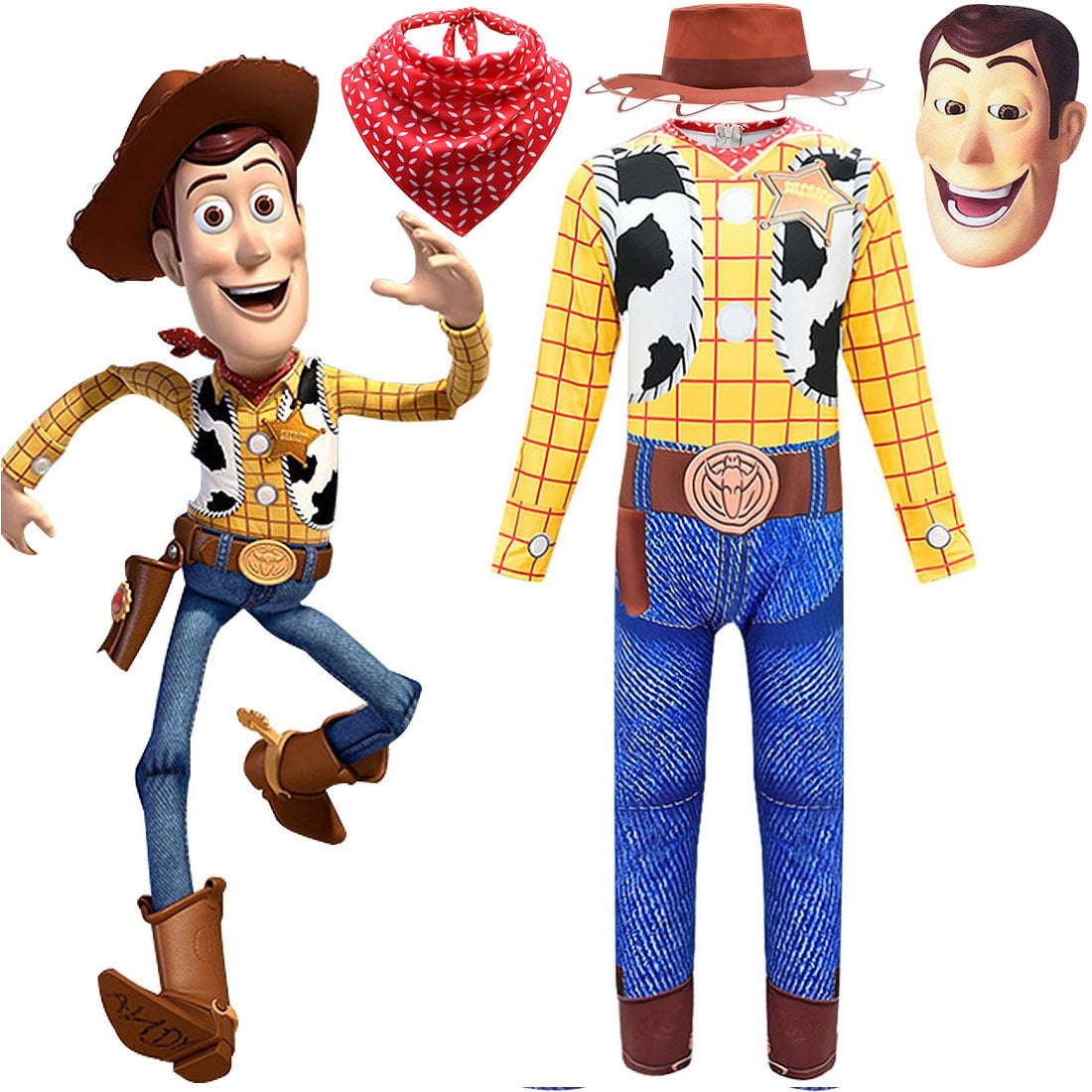 Toy Story Woody, Buzz Lightyear, Jessie  Kids Jumpsuit Cosplay Halloween Costume