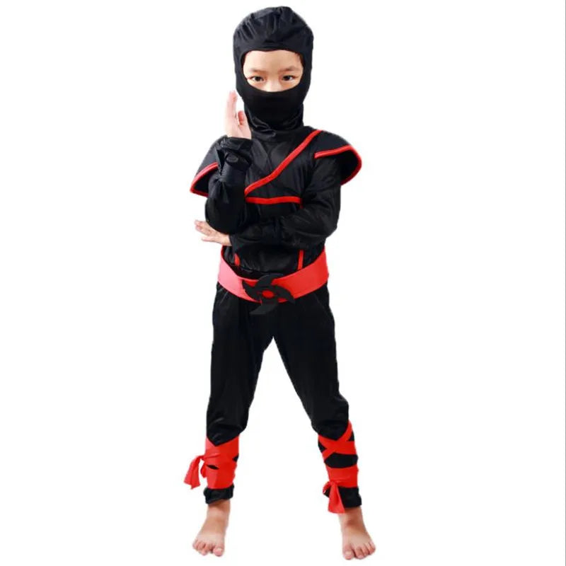 Kids Costume Ninja Cosplay Boys Girls Birthday Party Fancy Dress Children Carnival Swordsman Warr Suit Clothing