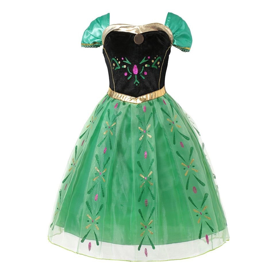 Disney Frozen 2 Costume for Girls Princess Dress Kids Anna Elsa Cosplay Clothing