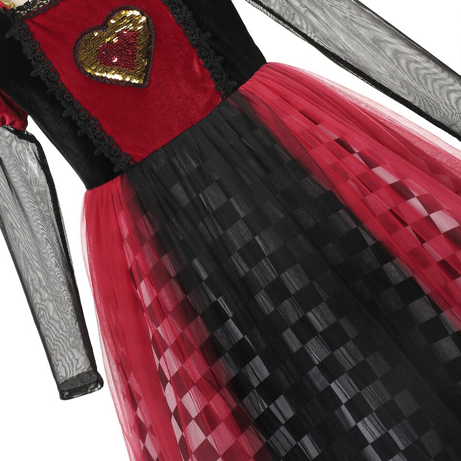 Red Queen of Hearts Halloween Party Cosplay Costume