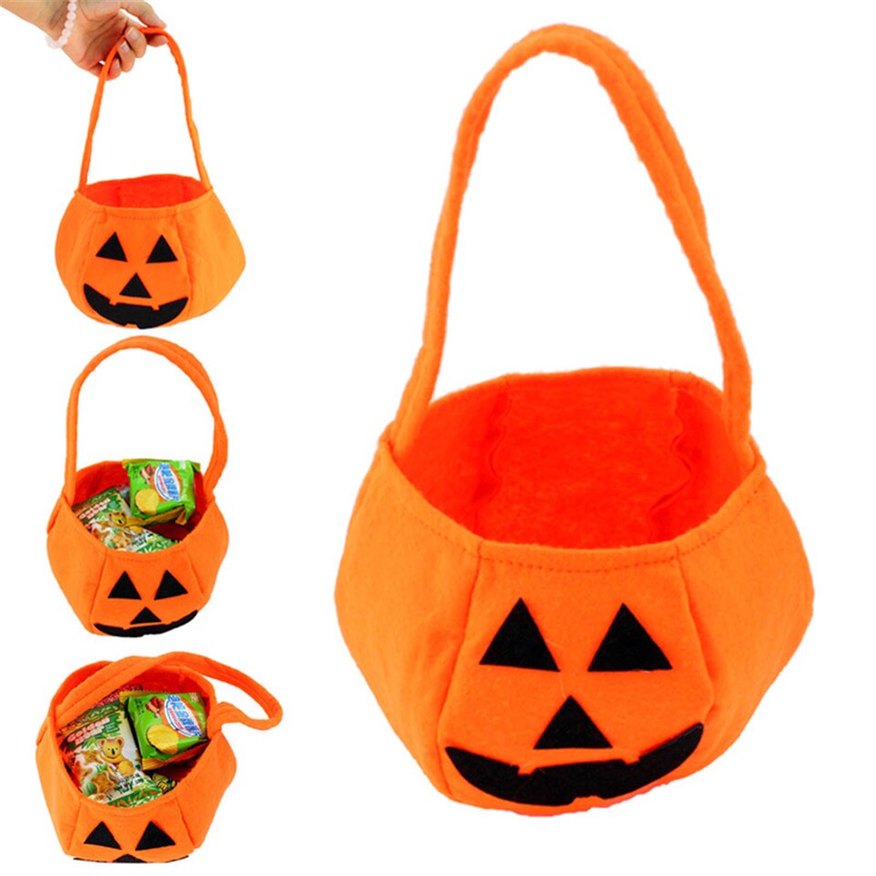 Children Girls Halloween Cosplay Witch Costume Teens Baby Girl Gown Infant Witch Dress Clothing Set Hat Pumpkin Bag