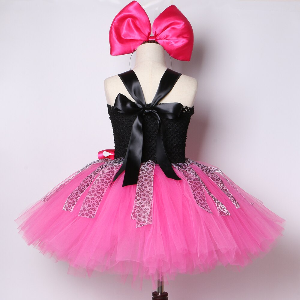 Lol Girls Tutu Dress Bow Leopard Cute Girl Birthday Party Tulle Princess Dress Kids Carnival Halloween Lol Dolls Cosplay Costume