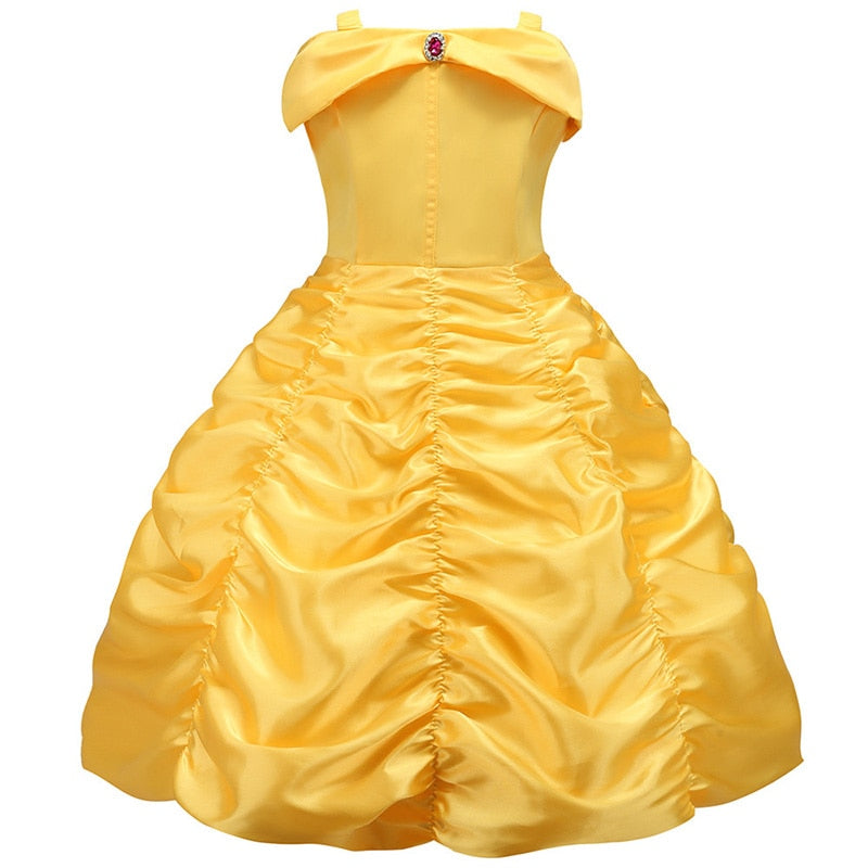 Kids Princess Dresses Girls Belle Party Costume