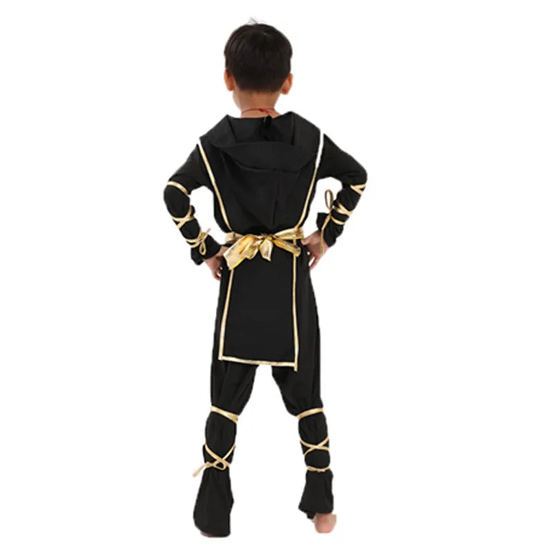 Kids Costume Ninja Cosplay Boys Girls Birthday Party Fancy Dress Children Carnival Swordsman Warr Suit Clothing