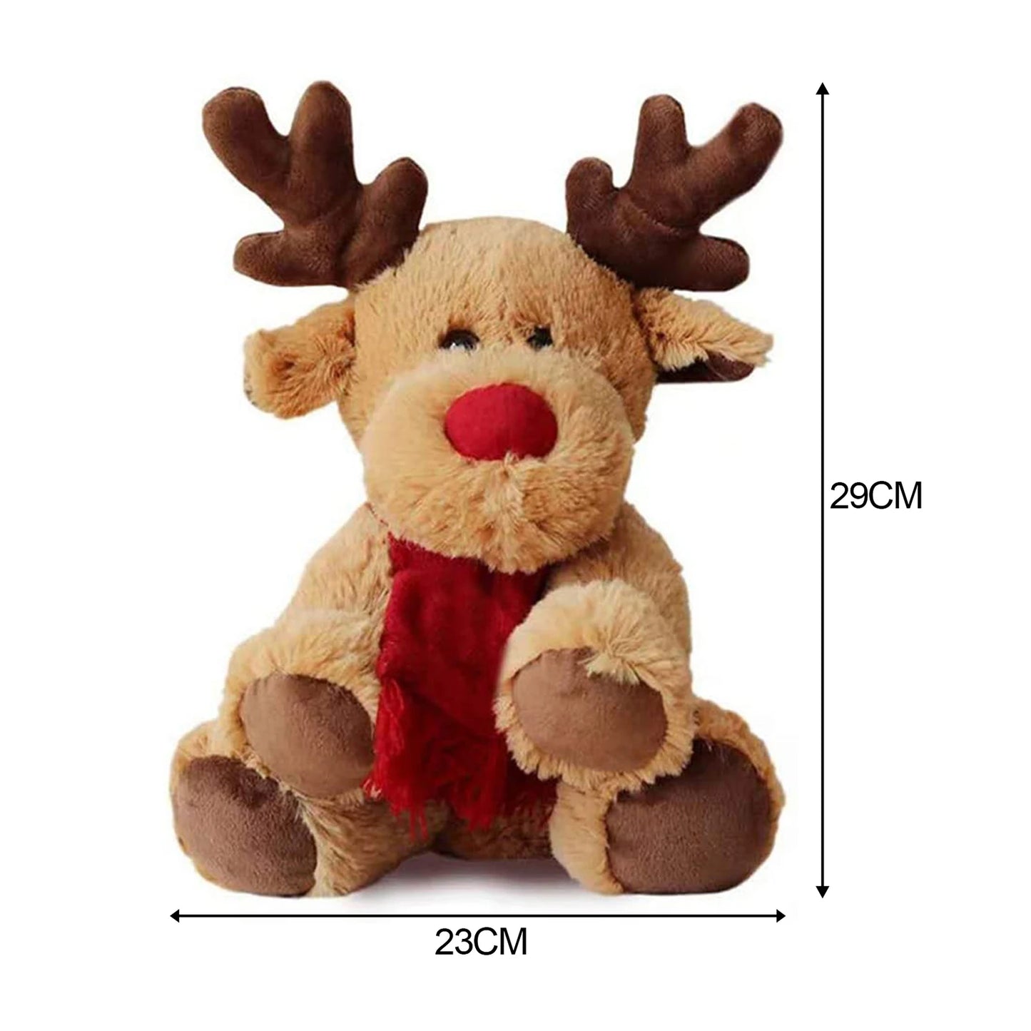 Lovely Funny Christmas Reindeer Scarf Plush Stuffed Doll Toys Plush Soft Pillow Stuffed Toys Home Sofa Decoration Gifts For Kids