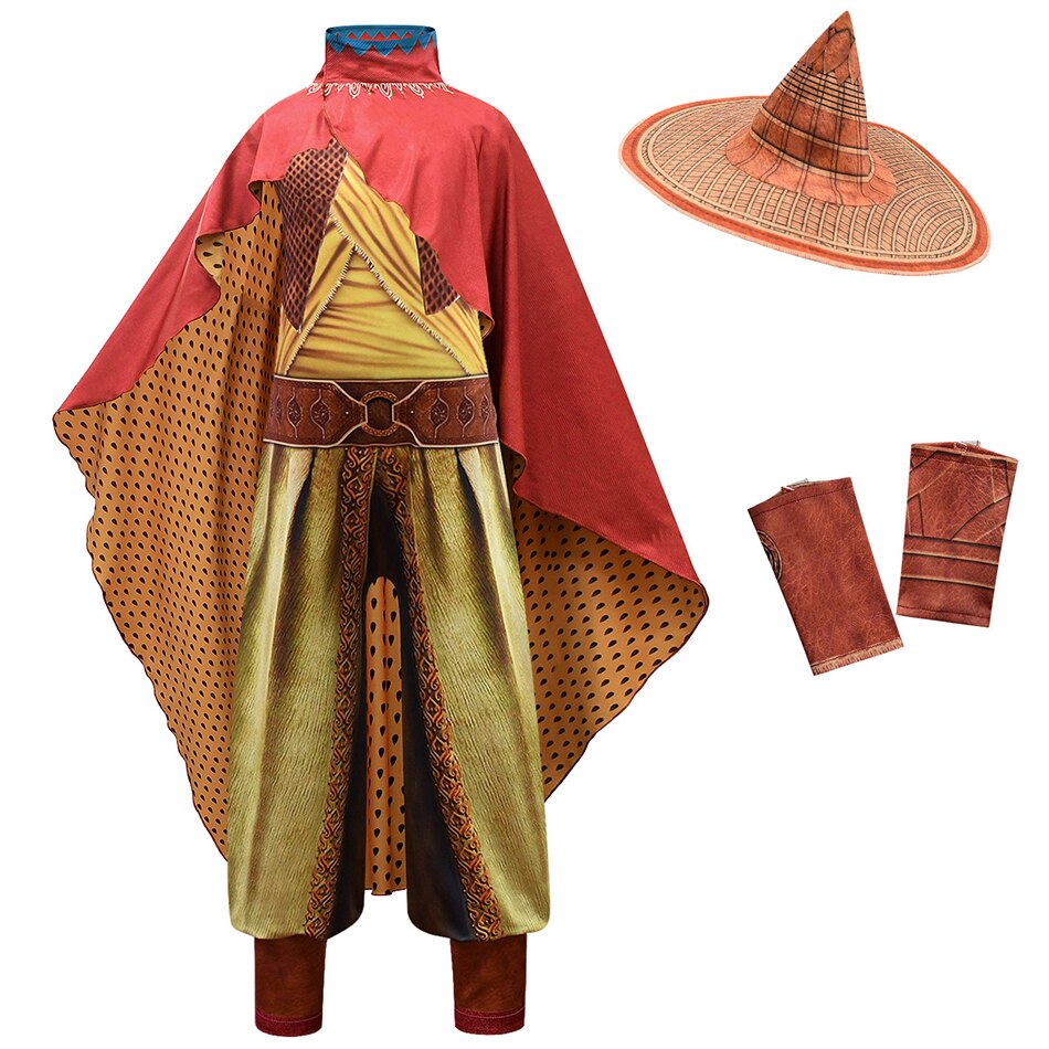 Disney Raya And The Last Dragon Cosplay Costume Kids Halloween Party Fancy Dress up Outfits Set