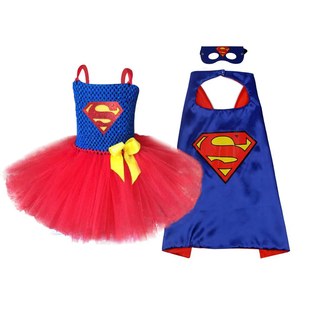 Wonder Girls Halloween Costumes for Girls Tutu Dress Super Hero Inspired Clothes Anime Cosplay Costume Birthday Party Clothing