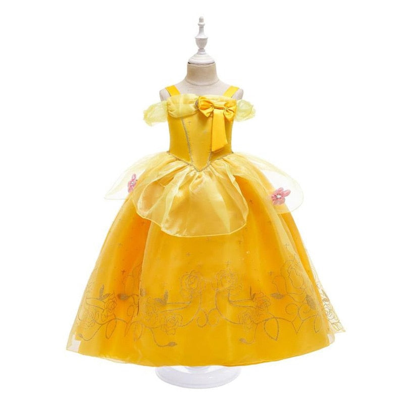 Kids Princess Dresses Girls Belle Party Costume