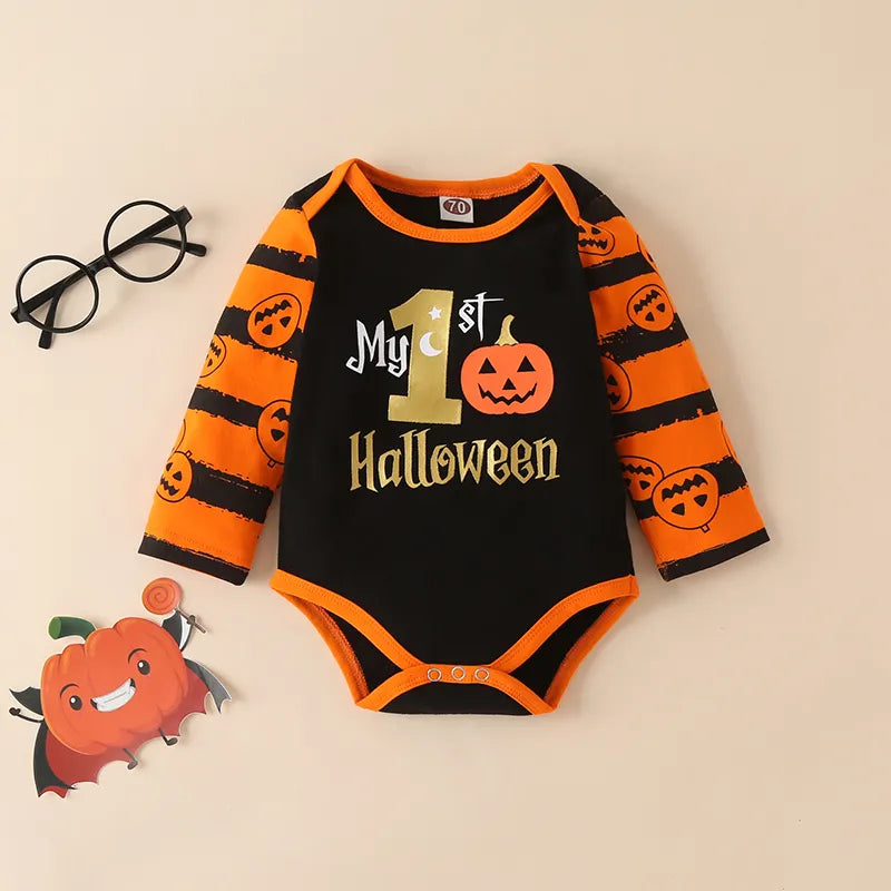 My First Halloween Baby Clothes For Newborns Baby Romper Autumn Winter Boy/Girl Clothes Long Sleeve Infant Halloween Costume Set