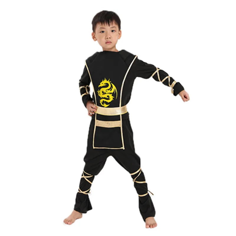 Kids Costume Ninja Cosplay Boys Girls Birthday Party Fancy Dress Children Carnival Swordsman Warr Suit Clothing