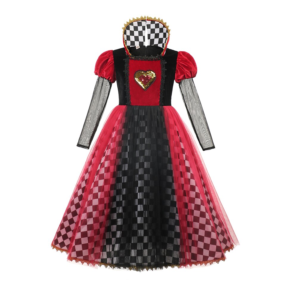 Red Queen of Hearts Halloween Party Cosplay Costume