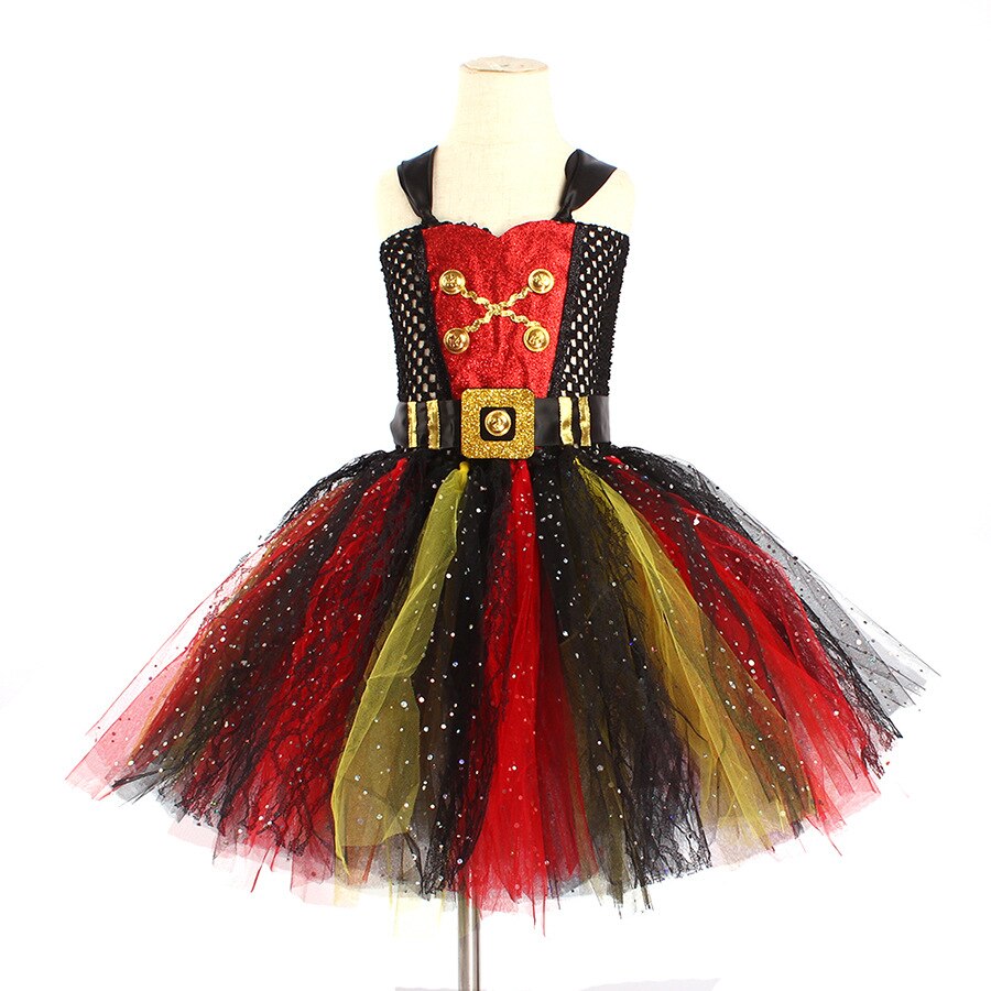 Kids Halloween Pirates of the Caribbean Cosplay Costume Tutu Dress