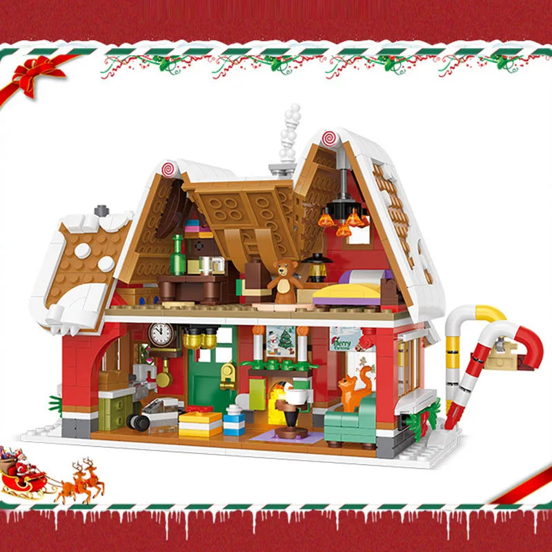 1026PCS Merry Christmas Christmas House Building Blocks DIY Doll