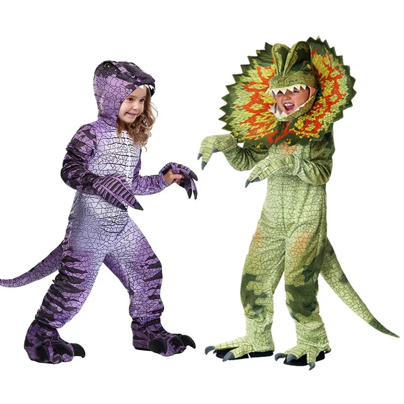 Cosplay Children's Dinosaur Costume World Tyrannosauru Cosplay Jumpsuits Stage Party Cos Suits For Kids Christmas Gifts 2023 new