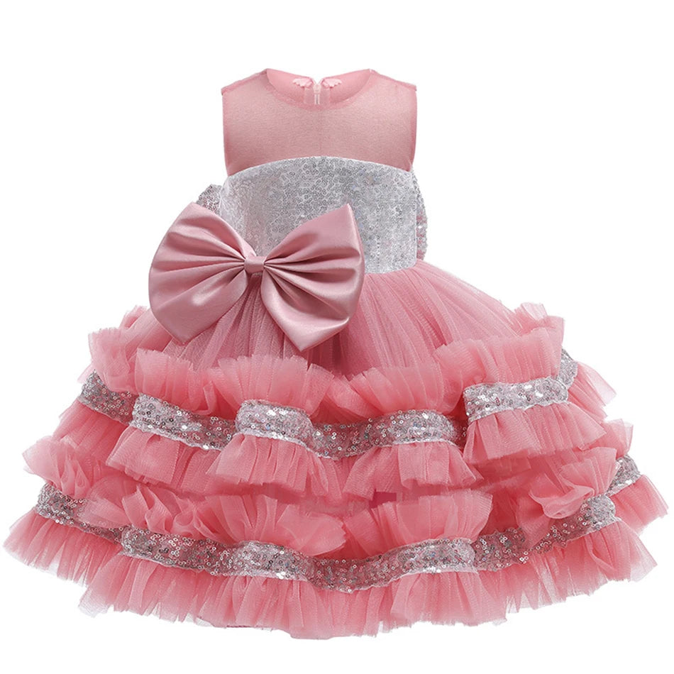 0-5Y Christmas Halloween Baby Girls Tutu Dress Children Casual Princess Dresses Santa Claus Xmas Tree Kids Party Prom Clothing