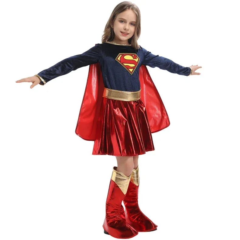 Halloween Carnival Party Girls Supergirls Costume Cosplay Movie Kids Christmas Stage Performance Fancy Dress