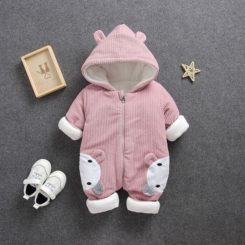 Baby Rompers for Autumn Winter Weather Jumpsuit Thick Warm Comfortable