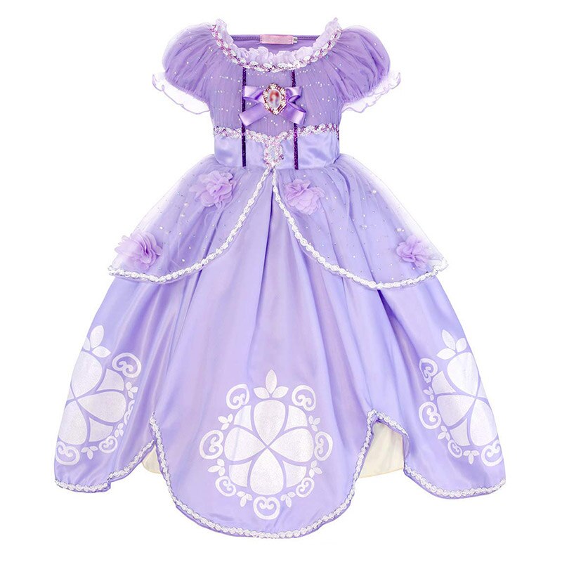 Kids New Year Party Dress up Princess Jasmine Costume Disney Fancy Cinderella Mermaid Ariel Cosplay