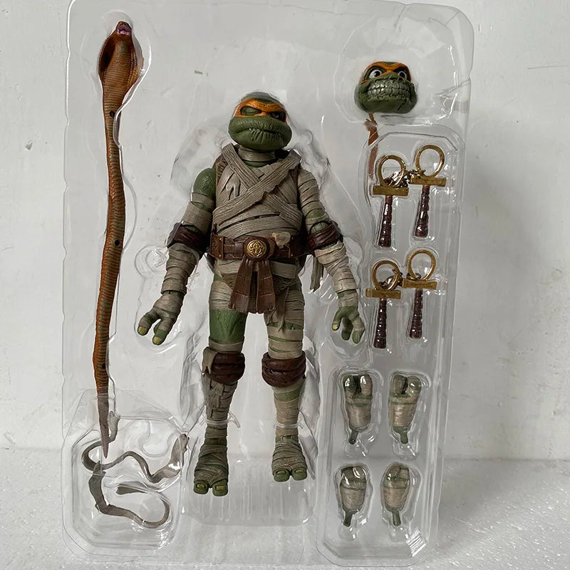 Mummy Cos Michelangelo Raphael as Frankenstein's Turtles Action Figure Model Toys Collection Doll Birthday Present For Kids