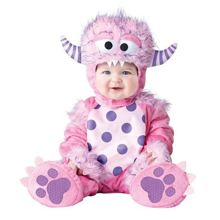 Animal Carnival Purim Halloween Outfits Baby Boys Girls Costume Tiger Animal Cosplay Rompers Jumpsuit Toddlers Infant Clothes