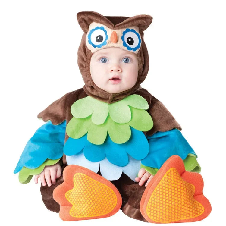 Animal Carnival Purim Halloween Outfits Baby Boys Girls Costume Tiger Animal Cosplay Rompers Jumpsuit Toddlers Infant Clothes