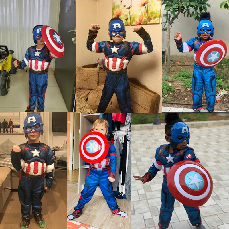 Children Fantasy Comic Movie Boy Avengers Muscle Super Hero Anime Party One Piece Halloween Cosplay Costume