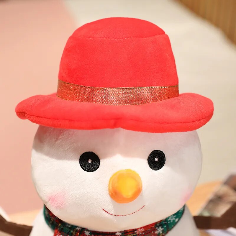 1pc 25/35/45CM Lovely Snowman Plush Toys Soft Stuffed Animal Doll Soft Christmas Decoration Pillow Doll For Children Kids Gifts