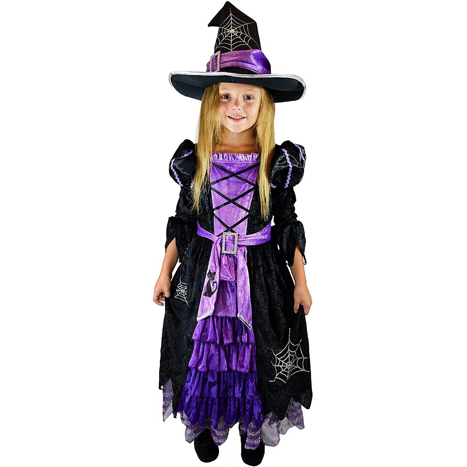 2023 Halloween Fairy Girl Cosplay Witch Dress Clothing Set