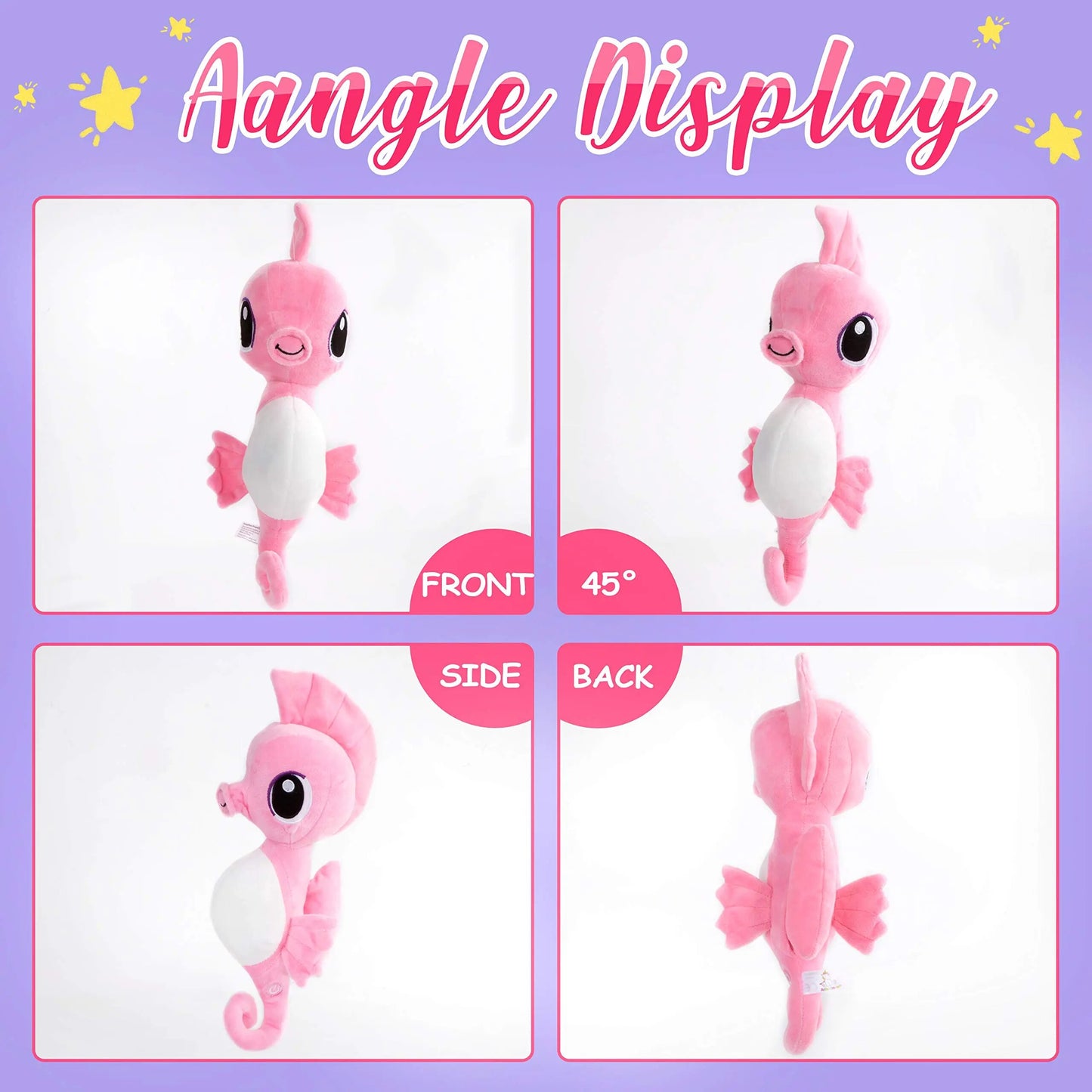 40cm LED Light Birthday Gift Cute Plush Toys Seahorse Throw Sleeping Pillows Stuffed Animals Kawaii Glowing Toy for Girls