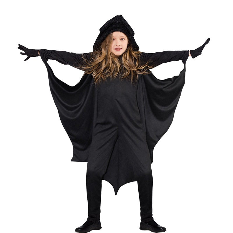 2023 Halloween Costume for Kids Girls Pumpkin Witch Vampire Cosplay Fancy Dress Children Carnival Party Cape Dresses Set 1-12Yrs