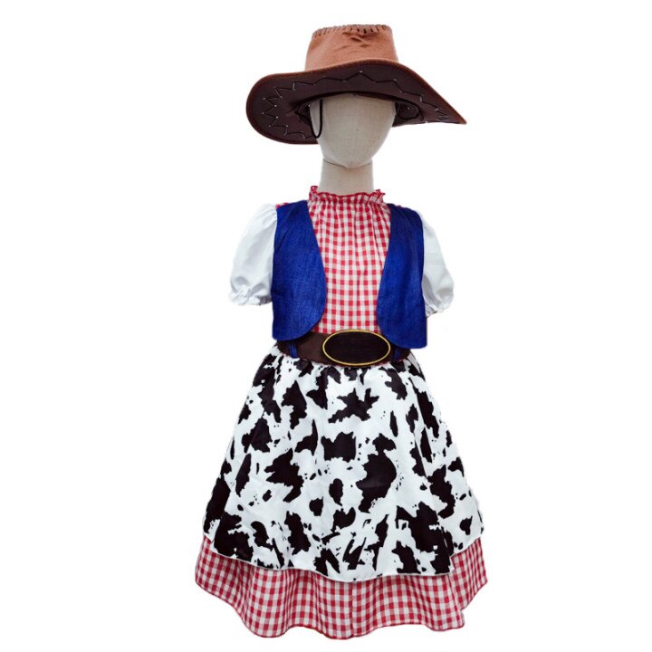 Disney Toy Story Princess Dress Cosplay Buzz Lightyear Woody Jessie Cowboy Girl Clothing for Halloween Carnival Birthday Party